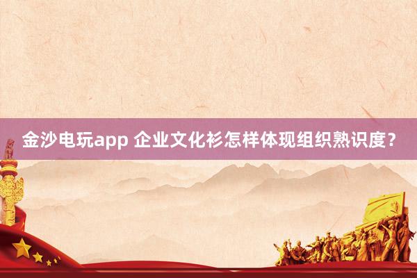 金沙电玩app 企业文化衫怎样体现组织熟识度？