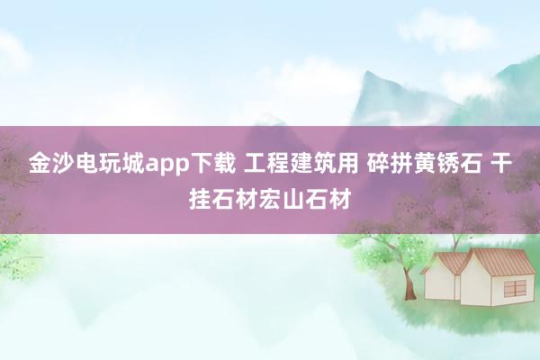 金沙电玩城app下载 工程建筑用 碎拼黄锈石 干挂石材宏山石材